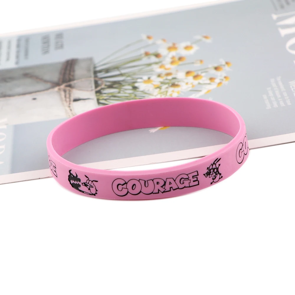 

LB2704 Pink Dog Cute Bracelets Trendy Silicone Rubber Band Bracelets Hand Bangle Men Women Jewelry Gifts