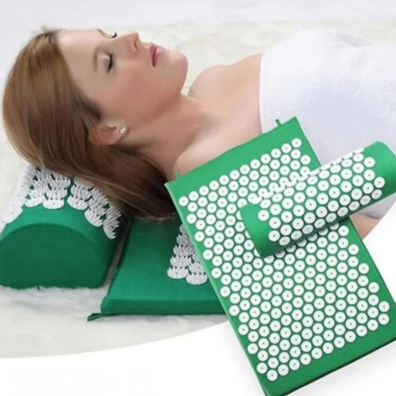 

1 комплект подушка Массажер Массажный коврик для йоги Акупрессура снять стресс задняя основная часть боль Спайк коврик для иглоукалывания