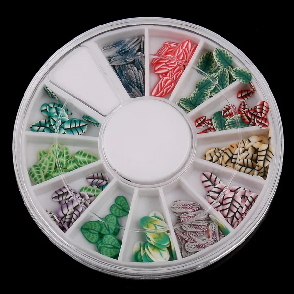 120 шт./компл. Типсы для ногтевого дизайна 3D ломтики лист полимерная глина