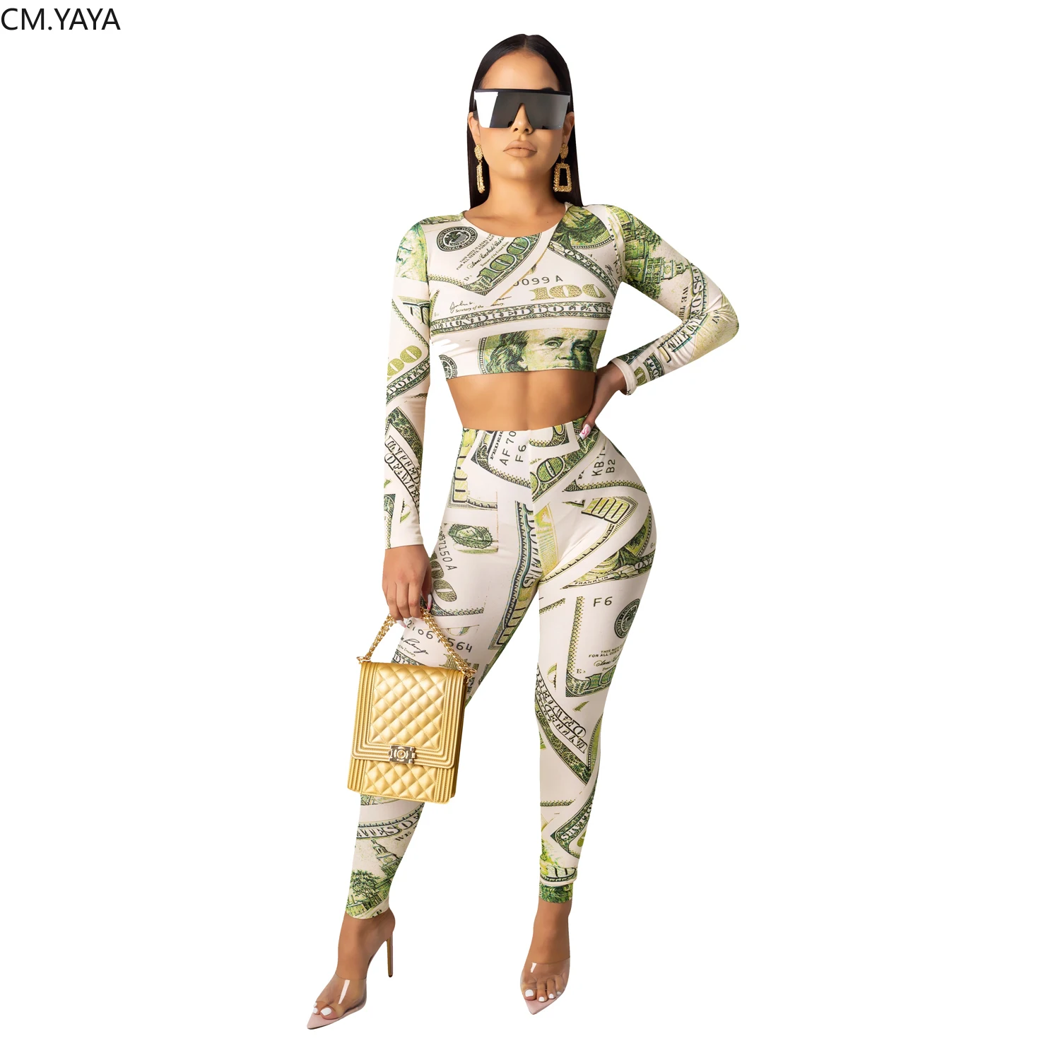 Женский зимний комплект из топа и леггинсов с круглым вырезом брюк|Спортивные