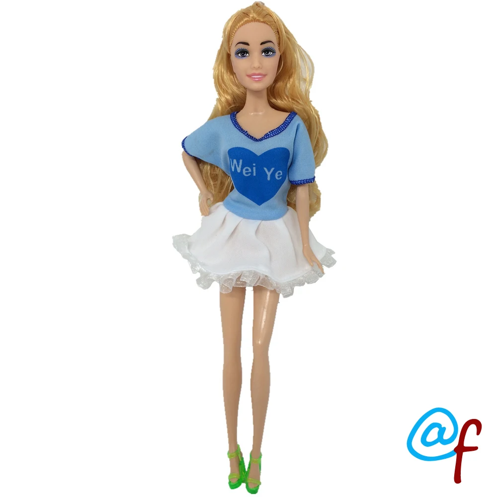 N-19 1-set Doll Clothes Girl DIY for 1/6 OOAK Beauty Doll's Dress A Brand Head As Gift If 3sets or More