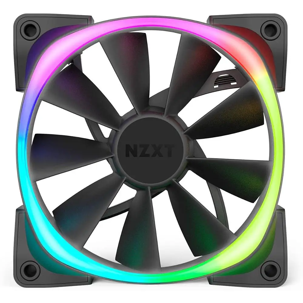 NZXT AER RGB 2-140 мм светодиодный жидкий динамический подшипник PWM вентилятор для