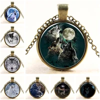 hotter fashion retro nordic witchcraft wolves necklace novelty animal cool wolf sweater chain jewelry gifts for men and women