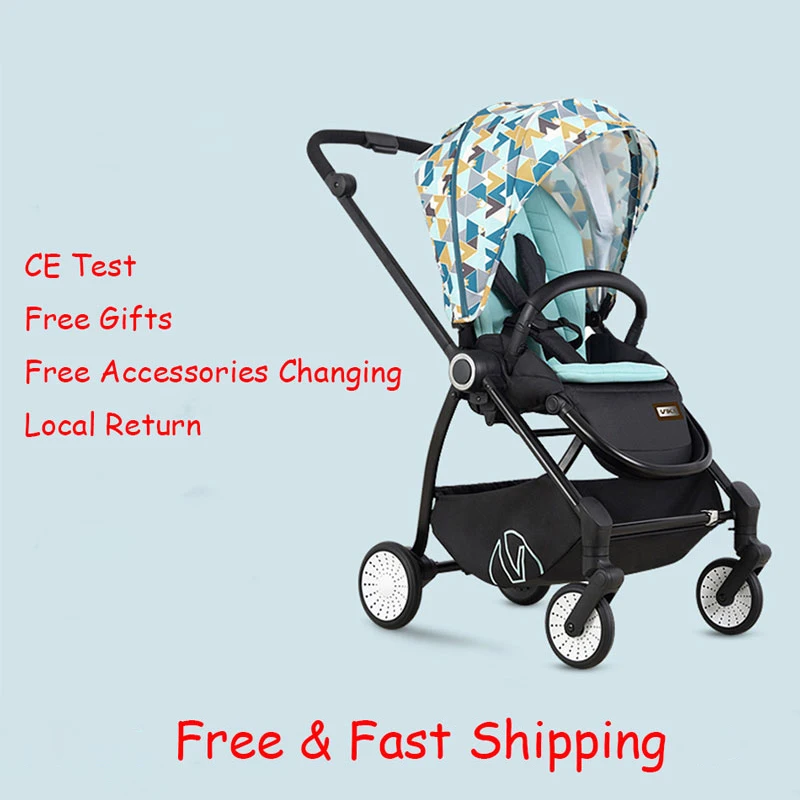 VIKI красивый пейзаж для детей Коляска 2 в 1 Роскошная коляска складная