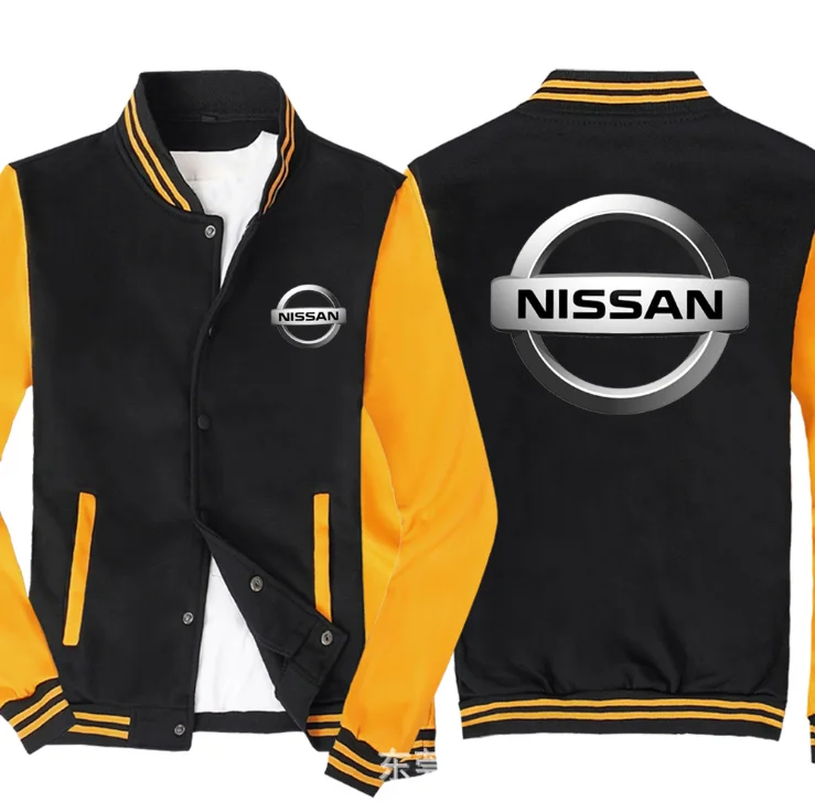 

2020 NEW Baseball Jacket Spring Autumn Fleece Cotton Slim Fit Jacket Ford NISSAN Car Logo Sweatshirt Fashion Hip Hop