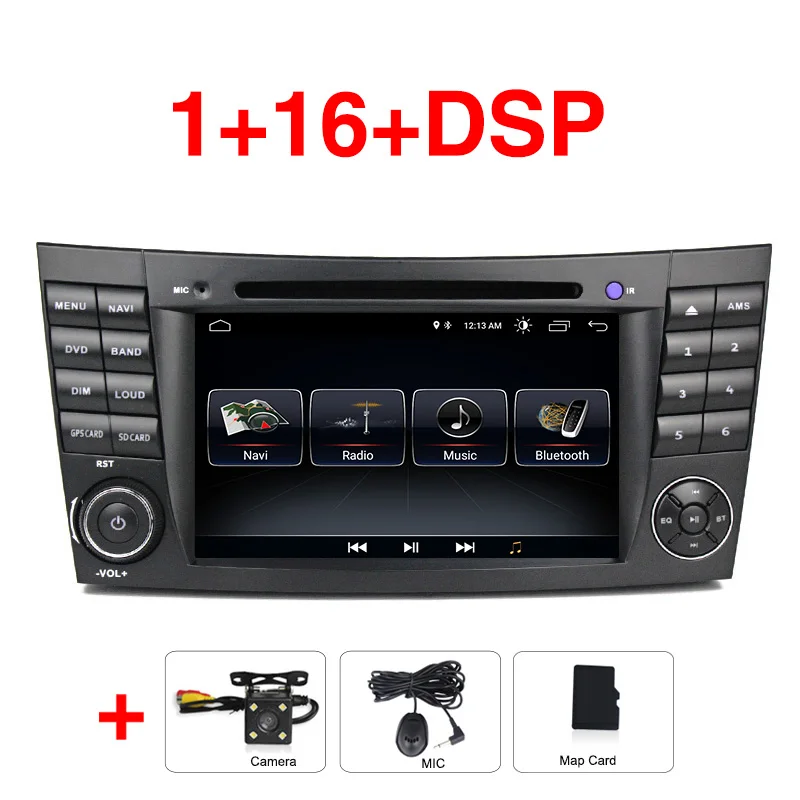 1G Add Camera Для Mercedes Benz e-класс W211 E200 E220 E240 E270 E280 200-2008 W219 Android 9 автомобильный dvd Радио мультимедийный плеер с gps DSP - Цвет: 1G Add Camera