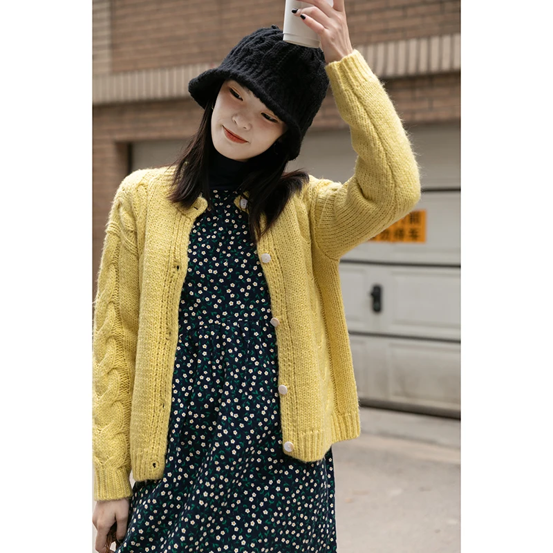 

Красный вязаный кардиган с капюшоном Mixdemind, пальто, женская зимняя Новинка 2020, короткий свитер, нижняя рубашка