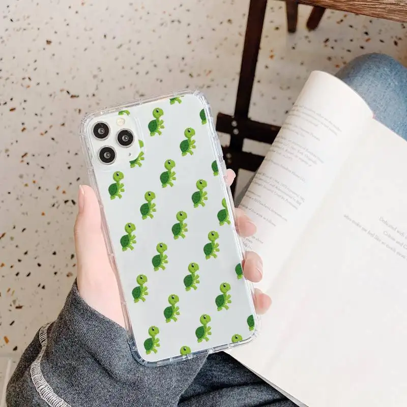 

Cartoons tortoise Phone Case Transparent soft For iphone 5 5s 5c se 6 6s 7 8 11 12 plus mini x xs xr pro max