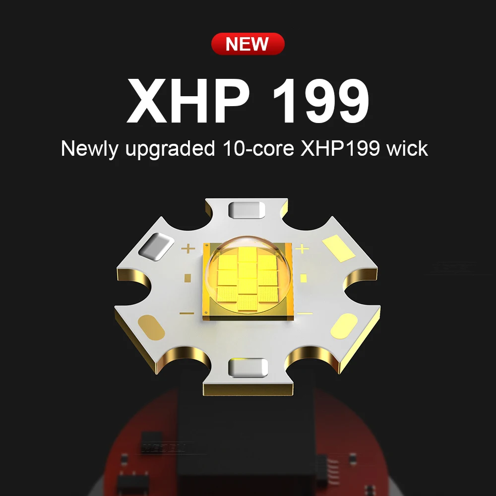 Новейшие светодиодсветодиодный фонарики XHP199 высокой мощности ультрамощные XHP160
