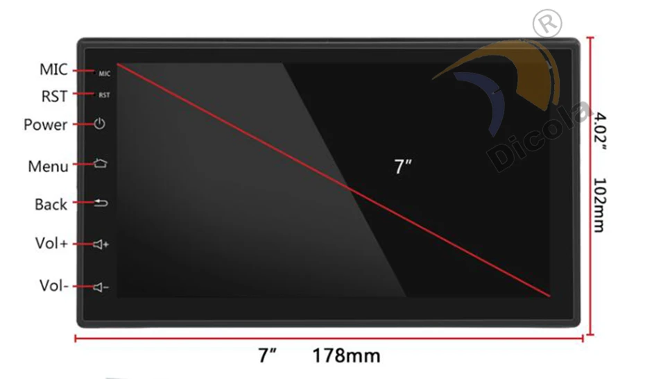 " ips экран 1G 16G Android 8,1 Автомобильный мультимедийный gps 2 DIN универсальный Радио сенсорный экран стерео навигация без DVD плеер с RDS