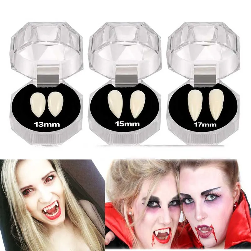 2 шт. клыки для зубов вампира реквизит косплея на Хэллоуин костюм вечерние