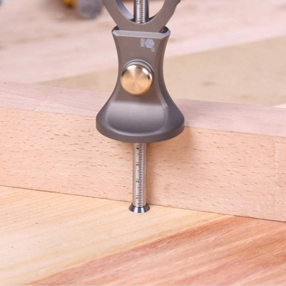 

Carpenter Straight Line Arc Curve Scribe Parallel Wheel Marking Cutting Gauge Woodworking Drawing Line Square Mark DIY Tools