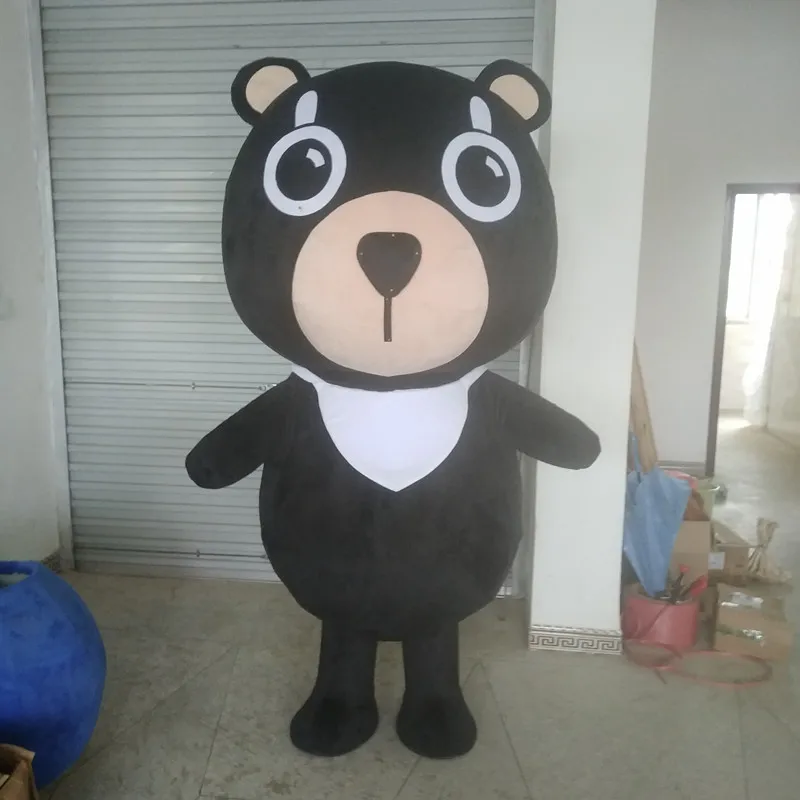 

Mascot Cartoon Doll Props Show Clothes Little Black Bear Cloak White Bear For Cosplay Party Costume Custom Made Prop Accessories