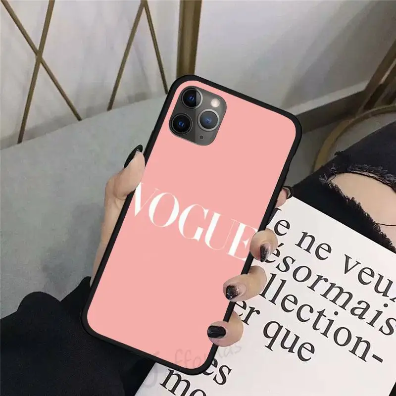 

VOGUE Princess Girl Female boss coffee Phone Case For iphone 8 11 12 Redmi note 8 9 s huawei p 30 pro lite plus cover funda