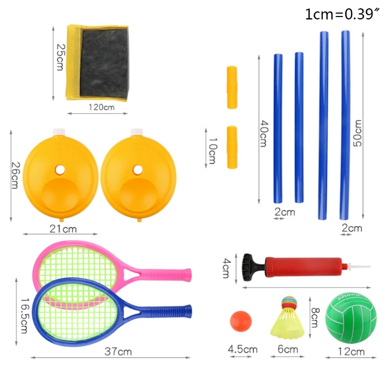 

Outdoor Plastic Ball toy Kindergarten Parent-child Sports Racket Children's Volleyball Badminton Racket toy set