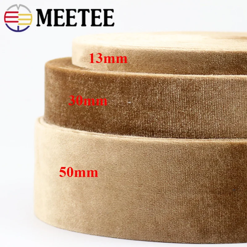 Meetee 5/10 метров 13/30/50 мм Вельветовая лента тесьма для одежды Шпилька волос сделай