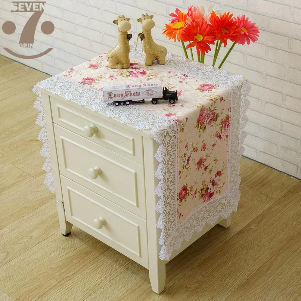 40x130 см классический европейский жаккардовый розовый цветочный вышитый