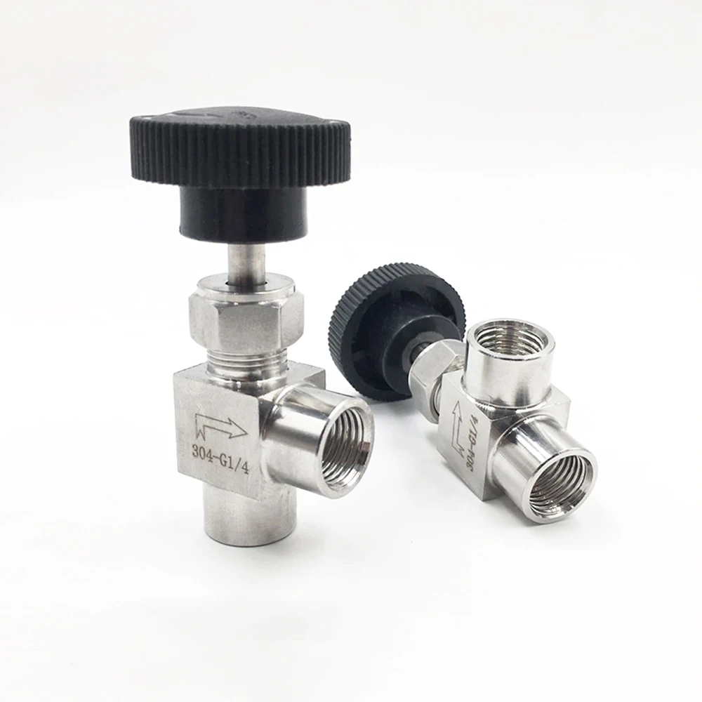 1/" 1/4" 3/" 1/2" BSP NPT Женский угловой игольчатый клапан кран локоть 304 из нержавеющей стали контроль потока вода газ масло 915 PSI