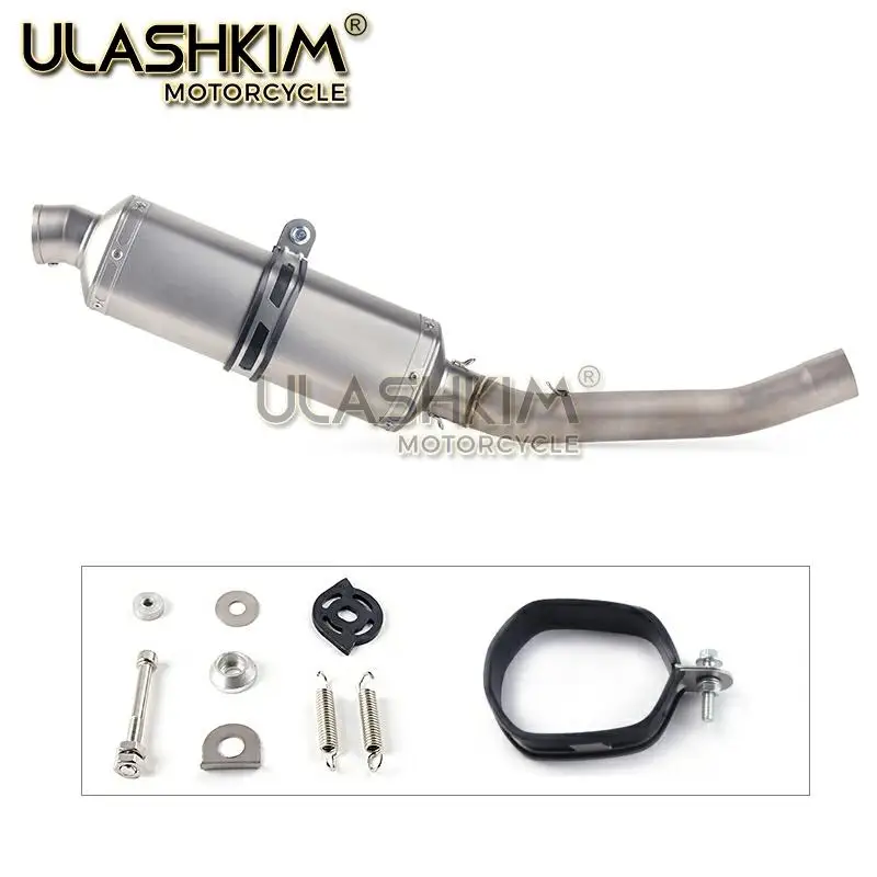 Мотоцикл глушитель Escape средняя ссылка труба полная система без шнуровки для Kawasaki