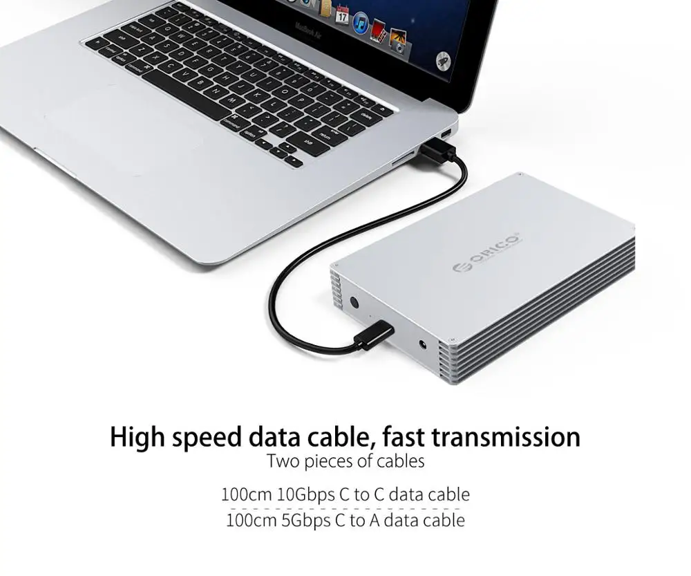 ORICO HDD чехол Type C DIY полый 2 5/3 5 дюйма корпус жесткого диска из алюминиевого сплава с