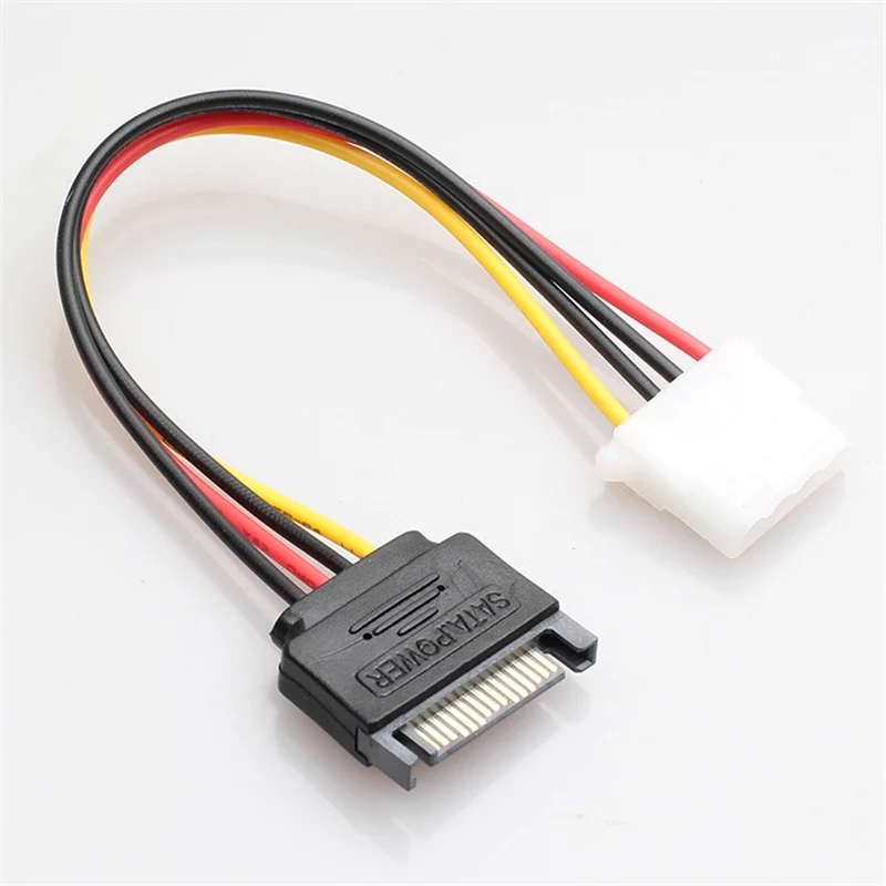 Кабель адаптера 15pin папа 4pin мама для IDE жесткого диска SATA шнур