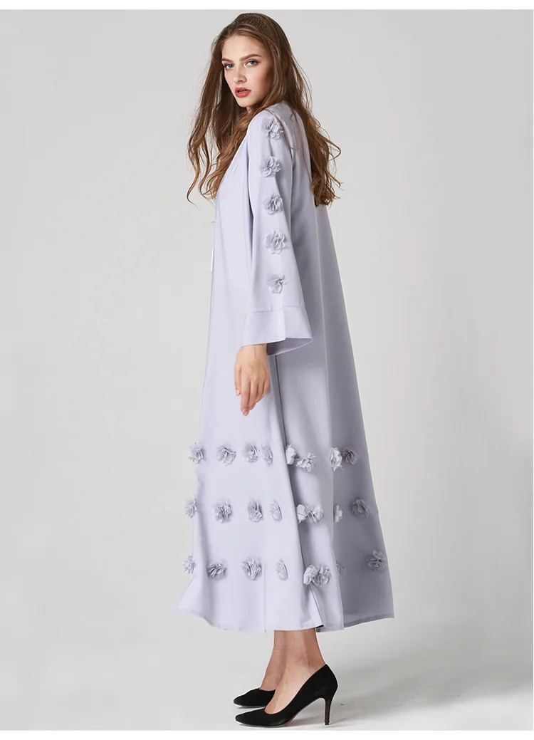 Женское вечернее платье-кардиган мусульманские турецкие платья с большими