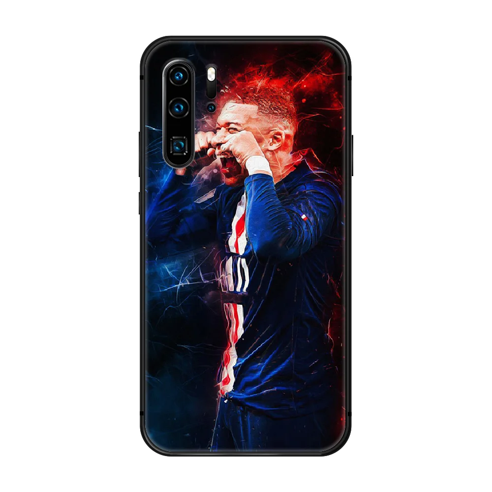 

Football stars Mbappe World Cup Phone Case Cover Hull For Huawei P8 P9 P10 P20 P30 P40 Lite Pro Plus smart Z 2019 black Etui