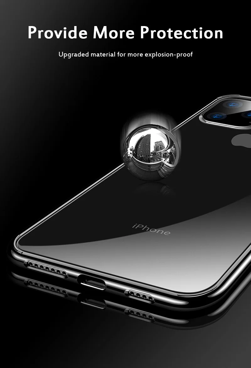 Роскошный чехол для iPhone 11 X XS 8 7 6 s Plus, прозрачный Ультратонкий Мягкий силиконовый чехол из ТПУ для iPhone XR 8, Coque Fundas Capa