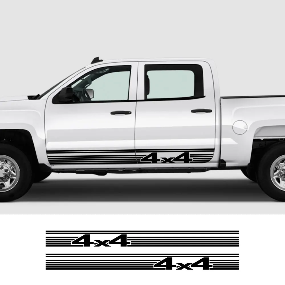 

Pickup Door Side Sticker For Chevrolet Silverado Ford F150 VW Amarok Toyota Hilux Tacoma 4X4 Decor Decal Cover Auto Accessories