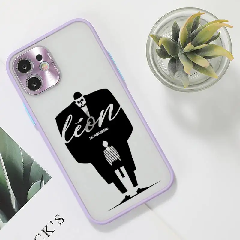 

Leon anime Phone Case purple matte transparent For iPhone 7 8 x xs xr 11 12 pro plus max mini Clear Funda