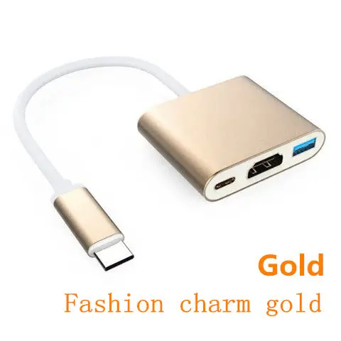 Высокоскоростное зарядное устройство с 3 usb-портами для USB3.0 4K HDMI USB-C OTG адаптер для порт зарядки Micro USB для смартфонов Apple Macbook Планшетные ПК ноутбука, настольного компьютера, аксессуары