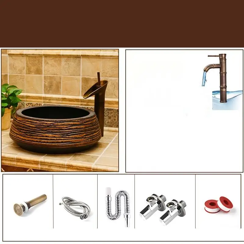 Number 3 Cuba Para De Mano Umywalka Nablatowa судно Lavandino Bagno Waschtisch туалетный столик Lavabo Pia Banheiro Ванная раковина умывальник - Цвет: Number 3
