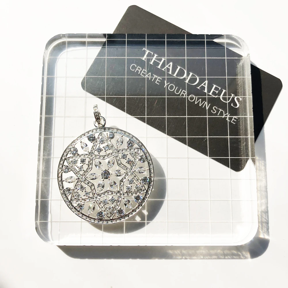 Украшение с подвеской в виде цветка ювелирное изделие из стерлингового серебра