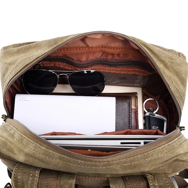 endurax water resistant waxed canvas camera backpack for dslr photography backpack fit lenses and 14 laptop free global shipping