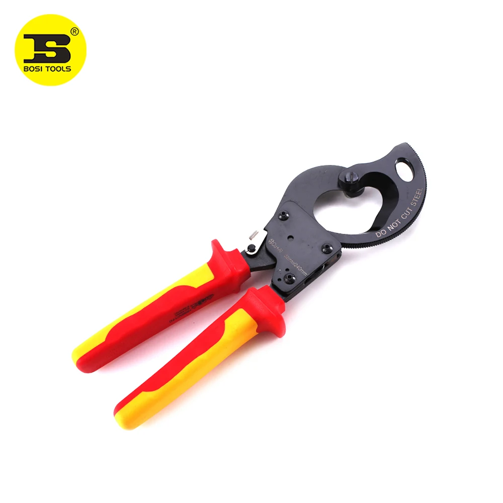 BOSI 32 мм/250мм2 Ratcheting мульти коаксиальный кабель Резак VDE Выдерживает напряжение 1000