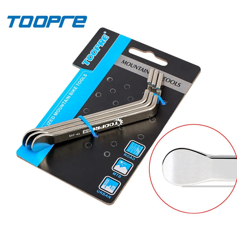 

TOOPRE 3 PCS Bicycle Bike Tire Lever Tyre Changing Removal Tool Steel Crowbar Steel Cycling Tire Opener Repair Tool Kits Parts