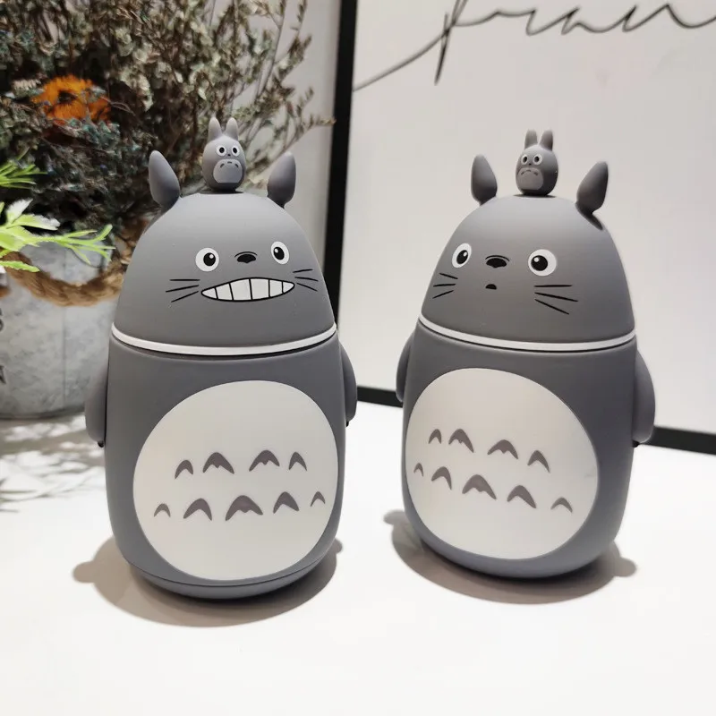 Cartoon 248ml Totoro Edelstahl Thermos Flaschen Thermo Topf Tragbare Vakuum Glaskolben dicht Wasser Wasserkocher Tee Becher für Kid