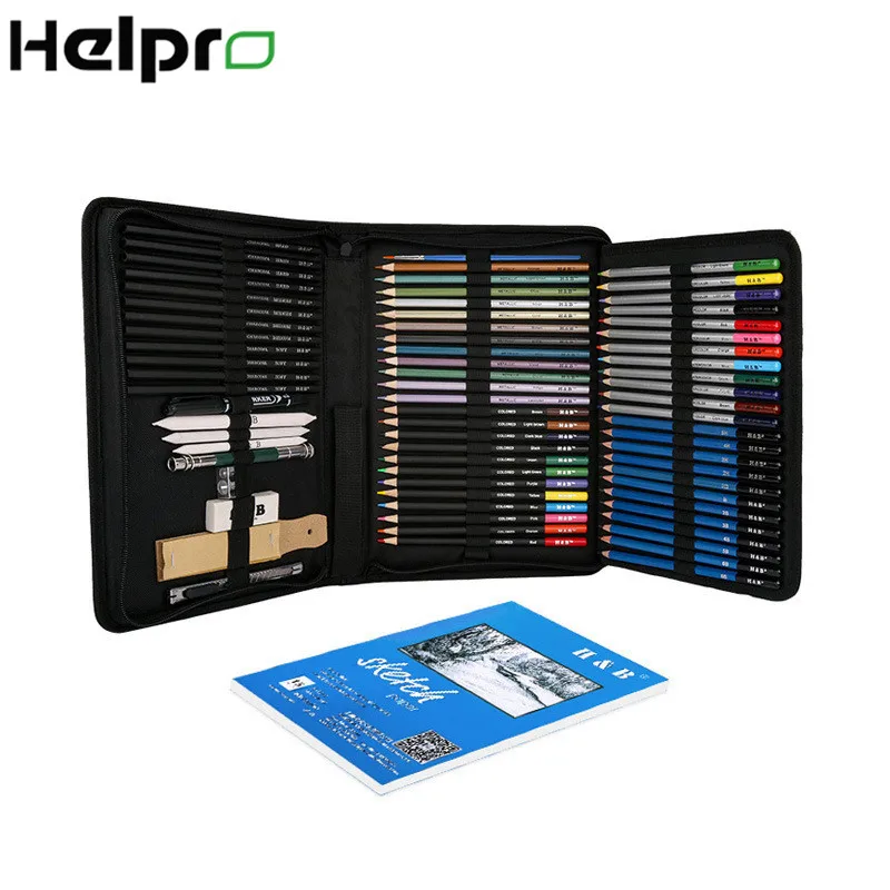 71 шт./компл. Новый акварельных карандашей комплект рисовальные карандаши полный