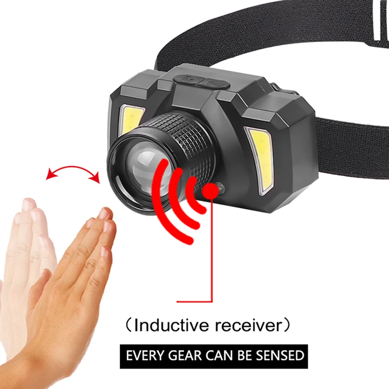 Портативный светодиодный мини-фонарь на 8000 лм перезаряжаемый налобный фонарь с