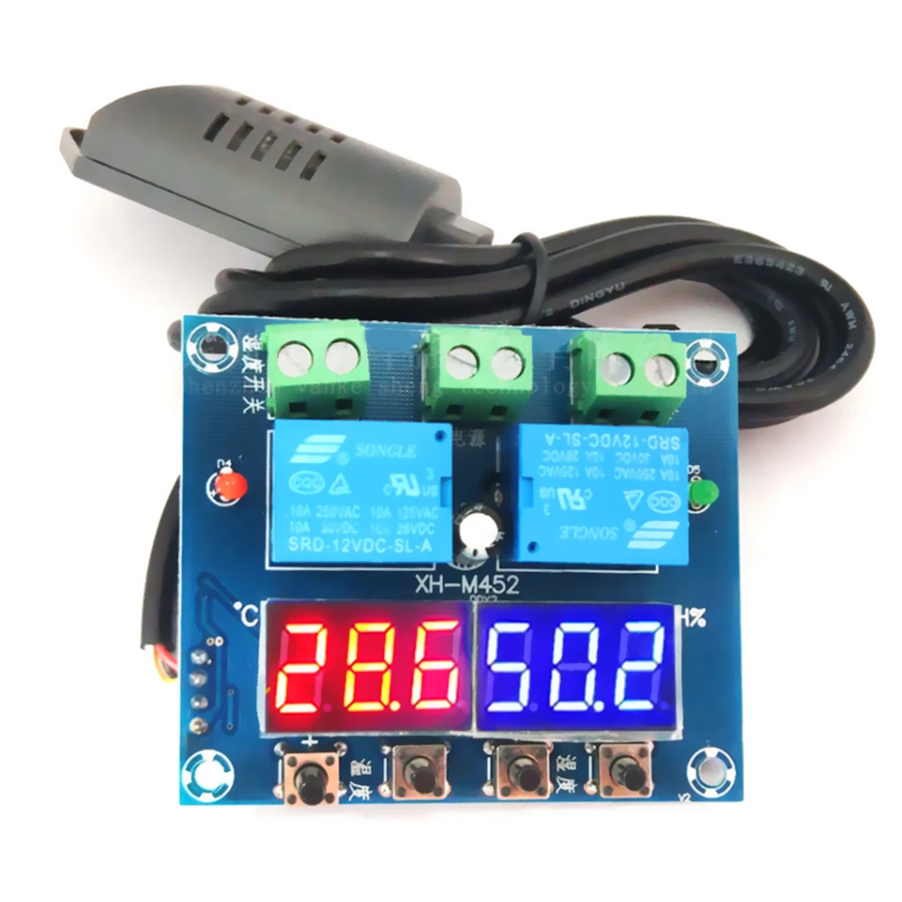 

XH-M452 Temperature And Humidity Control Module Digital Display High Precision Double Output