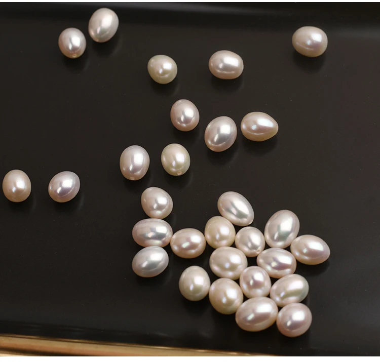 2 шт. AA свободные бусины пресноводного жемчуга белого лоток для яиц/рис