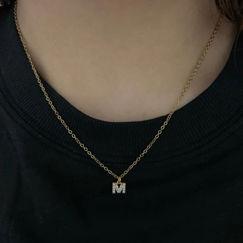 Ожерелье с подвеской в виде буквы дневного света из нержавеющей стали | Украшения