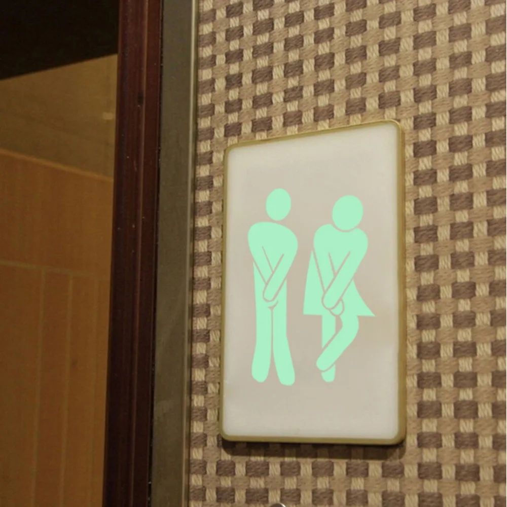 

hot sell Funny Luminous Glow in the Dark Wallpaper Toilet Stickers Vinyl Wall Art Decals For Home Decor DIY3D good quality