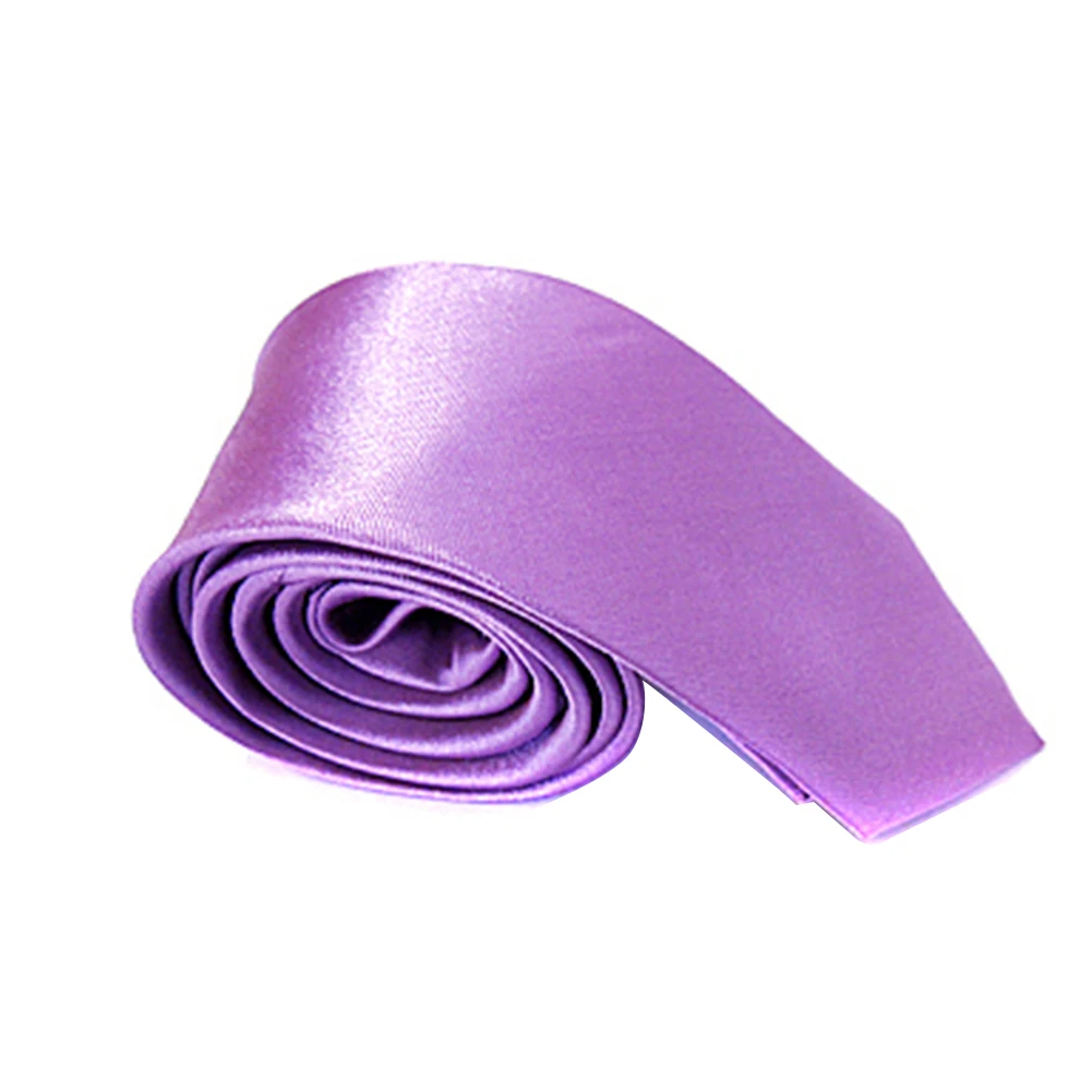 

Simplicity Narrow Slim Cravat Casual Wear Necktie Fashion Solid Wedding 5cm Width Formal Soft Polyester Party Men Tie