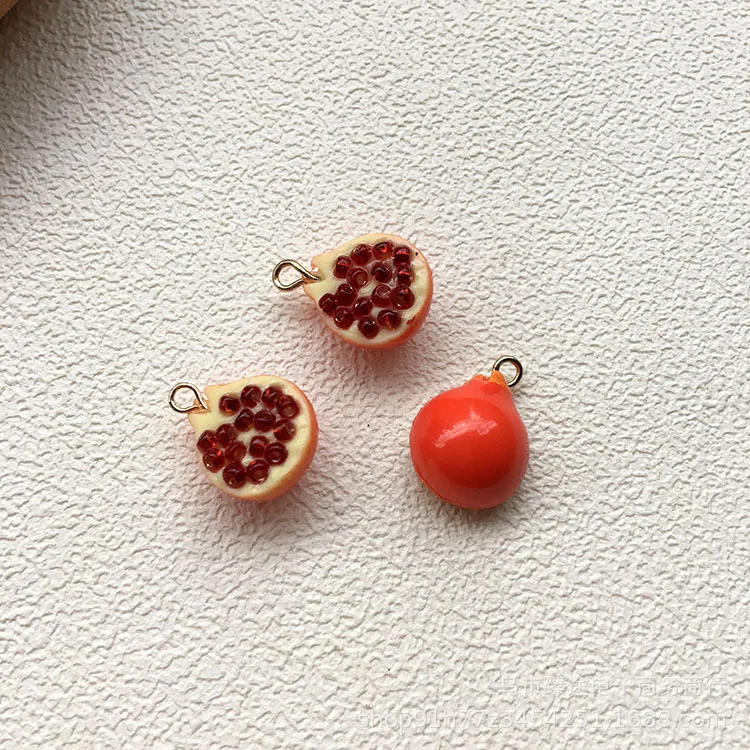 

10pcs Fruit Pomegranate grapes earring for women fine jewelry accessories DIY handmade female girl simulation dangle earring