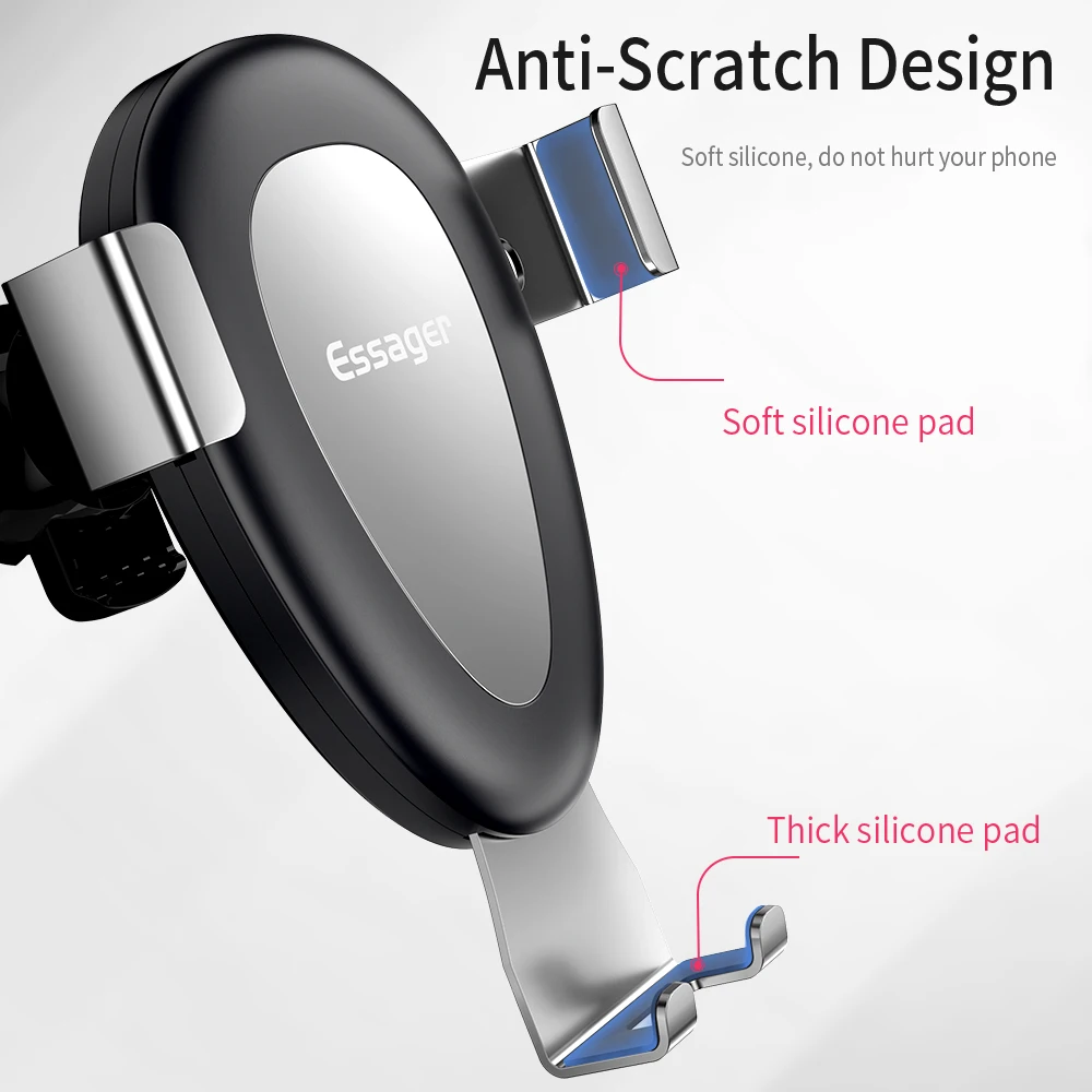 Автомобильный держатель для телефона Essager Gravity для iPhone samsung A50 S10 держатель на вентиляционное отверстие автомобиля держатель для телефона в автомобиле держатель для мобильного телефона Подставка