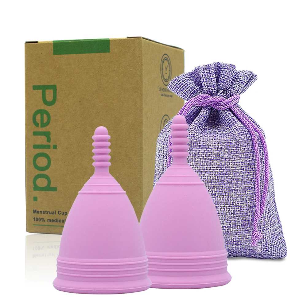 

Timkdle Dropshipping 2pcs Menstrual Cup Medical Silicone Feminine Hygiene Women Period Cup Reusable Copa Menstrual De