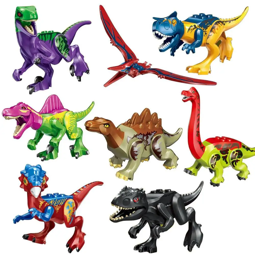 

Set Building Blocks Ferocious Dinosaur World Pteranodon D-REX Tyrannosaurs Rex Dinosaur Figures For Children Toys YE 77070