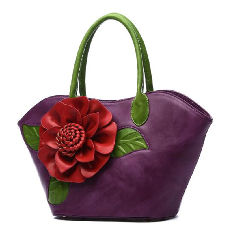 Женская кожаная сумка-мессенджер с цветком 2019 | Багаж и сумки