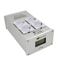 ac power filter audio noise led display aluminum pc conditioner purifier surge protection eu outlets 3000w 15a matihur e tp40e